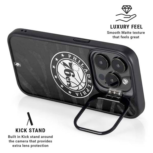 NBA Philadelphia 76ers Animal Print iPhone 16 Pro Kickstand Case